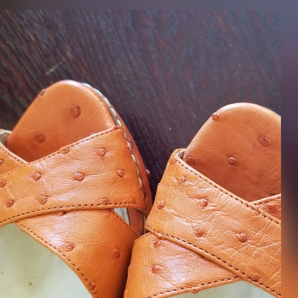 Prada ostrich  platform heels sz 37.5 - Picture 6 of 16